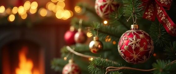 Naklejka premium Christmas Visual, New Year Visual Designs - Christmas Background 