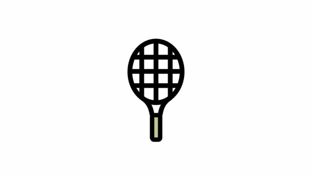 Modern tennis racket animated icon - sports motion design