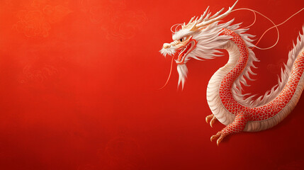Obraz premium Traditional Chinese Dragon Celebration for New Year 2025