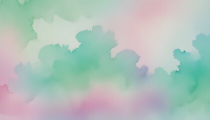 Fototapeta premium fondo que imite un lienzo de acuarela, con colores pastel suaves que se mezclan y difuminan en tonos de rosa, lila, celeste y verde menta
