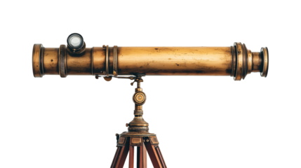 telescope isolated on a transparent or white background