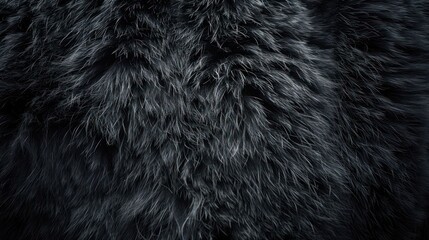 Close-up of soft, dark grey fur with a textured, natural look.