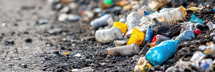 Obraz premium pollution on the landscape concept