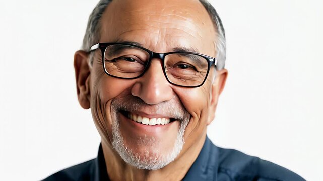 portrait of an older man with glasses.  Created with generative AI.