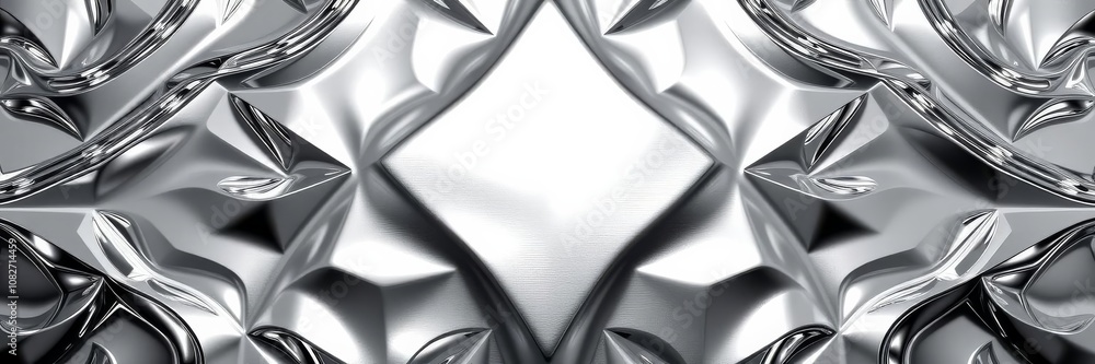 Poster abstract geometric pattern created by the reflection on a mirror surface, pattern, shine, modern