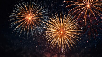 Fototapeta premium colorful fireworks on night sky backgroud