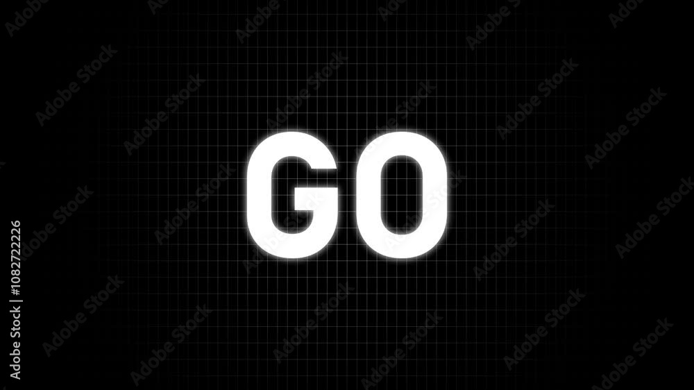 Poster white go gold animated countdown 321 go gold alpha looping animation for countdown, animated video c