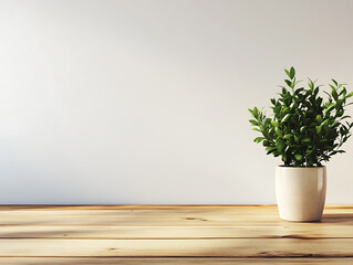 A wood table with a vese of flowers of the corner background good for deck presentation