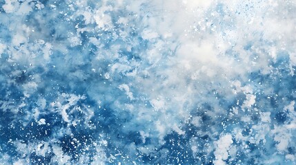 Obraz premium Abstract blue watercolor background with white spots. Watercolor background.