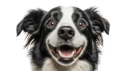 border collie puppy isolated on a white background