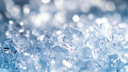 Obraz premium Close-up image of an icy textured surface background, Ice, frozen, cold, frost, winter, chill, frosty, icy, snow, shiny