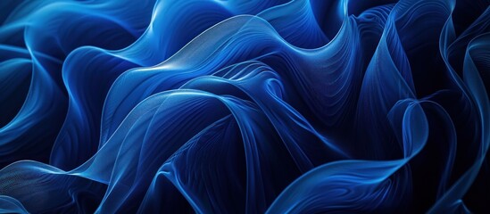 Obraz premium Abstract Blue Swirling Design