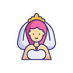 Bride vector icon