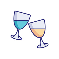 Champagne Glasses vector icon