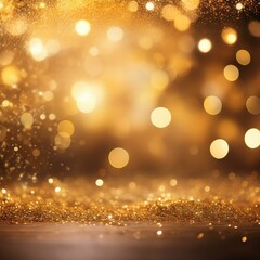 Shimmering Lights: Luxurious Golden Abstract Background