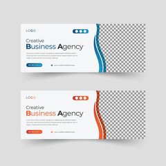 Professional digital marketing agency Facebook cover and web banner template design