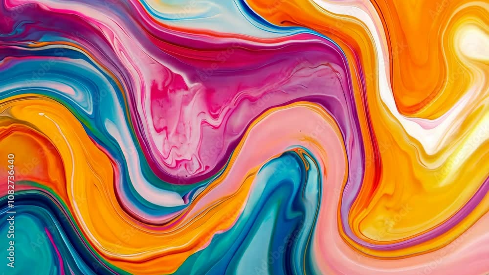 Poster abstract colorful swirls create a vibrant and captivating pattern