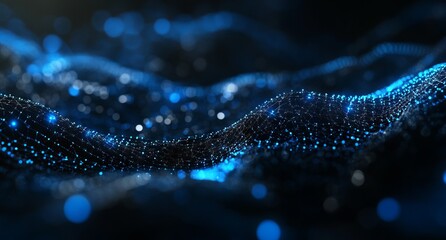 Abstract Neural Network Background with Glowing Connections, AI generated illustration