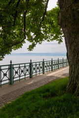 at the bay of Friedrichshafen with a view to the Bodensee, Germany