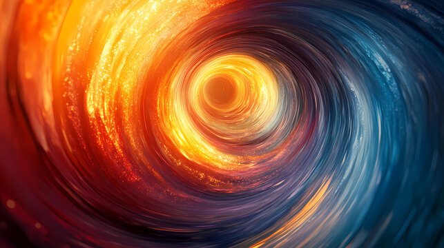 A whirlwind of light and color, simulating the rapid flow of information across a global network, set against a dark, mysterious backdrop highenergy, abstract digital painting. Whirlwind. Illustration