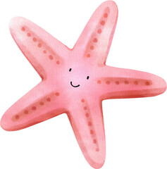 Handdrawn starfish watercolor © 3dcr3at3