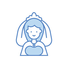 Bride vector icon