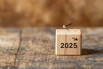 New year concept Business planning and countdown to 2025