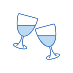 Champagne Glasses vector icon