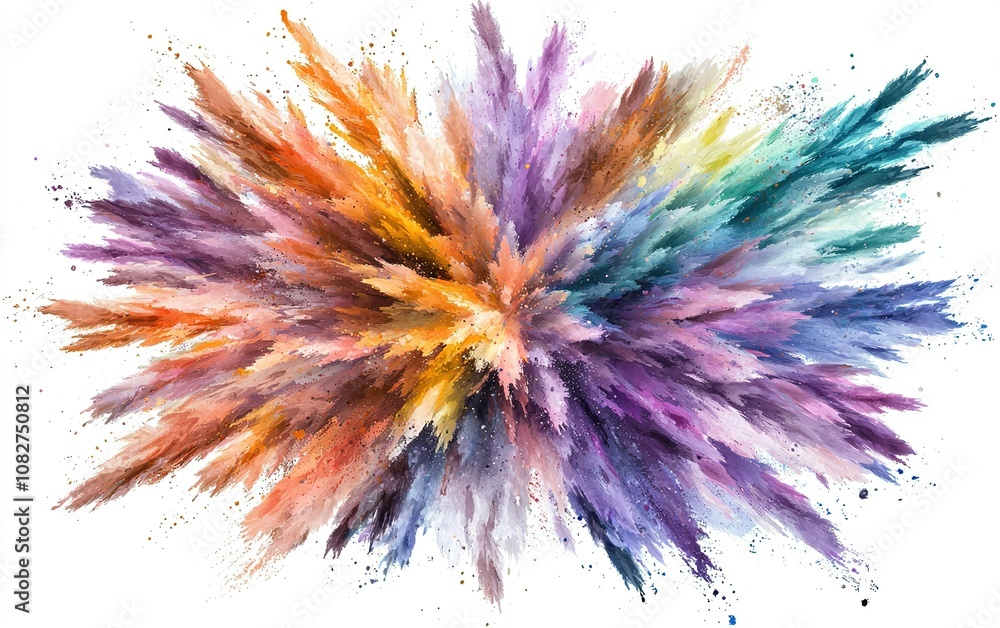 Poster vibrant explosion of colors captures the essence of creativity and artistic expression in a dynamic 