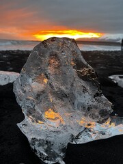 Sunset through Ice