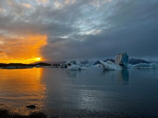 Beautiful Sunset in Iceland