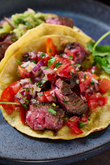 Skirt steak tacos