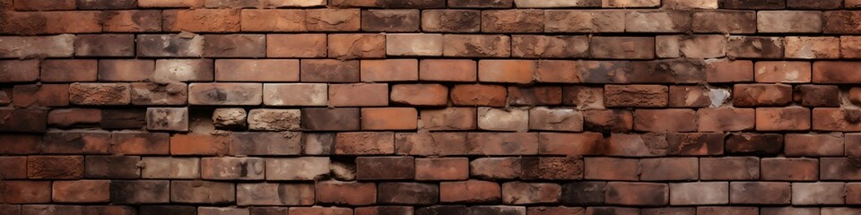 Obraz premium Brown Bricks: A Backdrop of Weathered Earthy and Classic Brick Textures 
