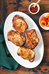 Fried (air fried) spicy pork chops