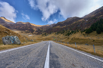 Winding road in the mountains