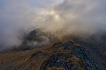 Rocky mountains and hiking trails
