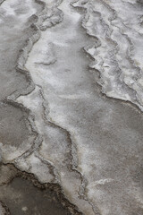 Textures and colors of the terrain in Yellowstone National Park VI, USA