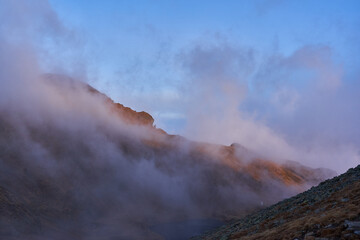 Rocky mountains and hiking trails