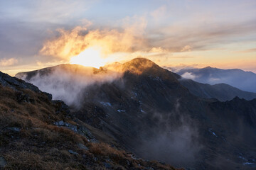 Rocky mountains and hiking trails