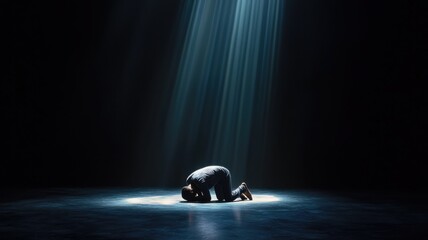 Man in Prostration with Divine Light