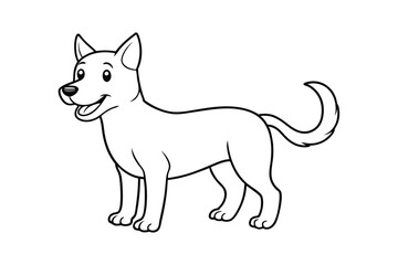 Cute Puppy Vector Illustration - Adorable Cartoon Dog Design, Playful and Friendly Pet Art, Minimalist Decor