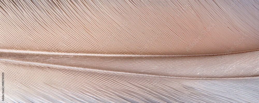 Poster close-up of intricate structure of soft feather showing delicate lines and natural patterns for natu