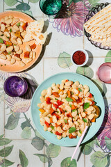 Lima beans salad with roasted bell peppers
