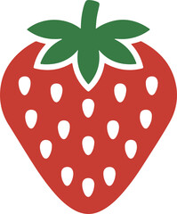 Obraz premium Strawberry icon vector on white background