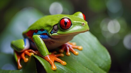 redeyed tree frog in costa rica