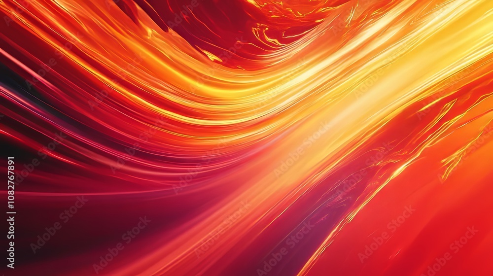 Poster fiery dynamic explosion of reds and oranges
