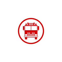 Fire truck icon isolated on transparent background