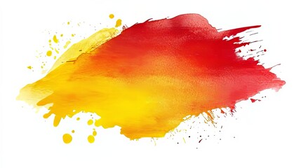 Vibrant Watercolor Red and Yellow Splash Design