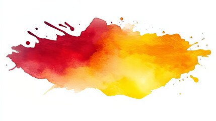 Vibrant Red and Yellow Watercolor Splash