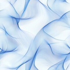 Fototapeta premium Blue abstract wave lines forming soft shapes. Seamless pattern
